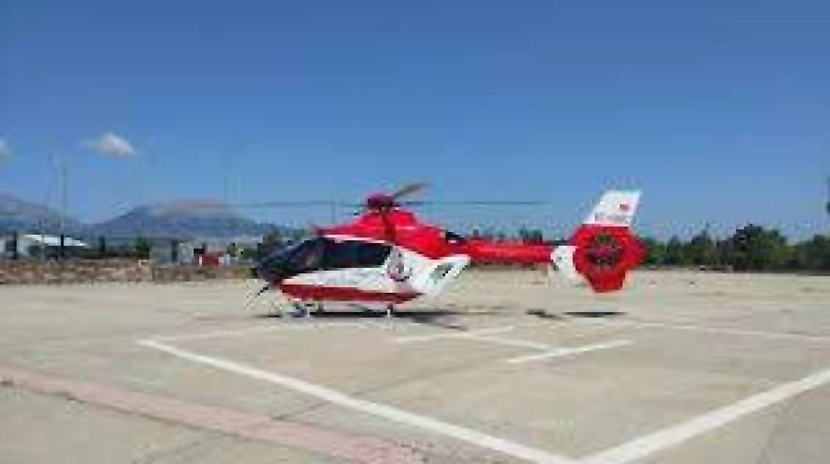 Kalp krizi ge&ccedil;irdiği anlaşılan hasta hava ambulansı ile Konya ya sevk edildi