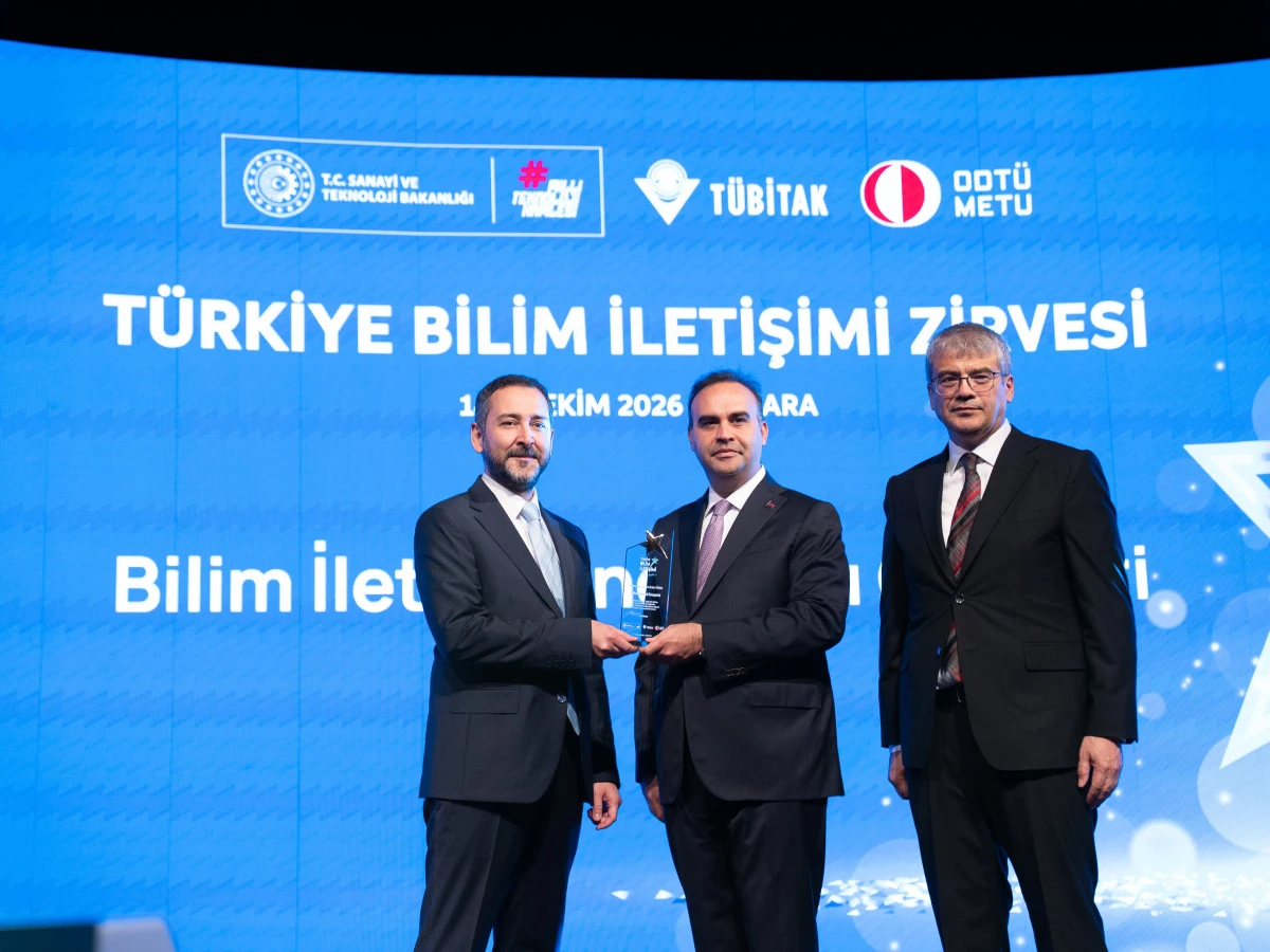 KONYA BİLİM MERKEZİ&rsquo;NE BİLİM İLETİŞİMİNE KATKI &Ouml;D&Uuml;L&Uuml;