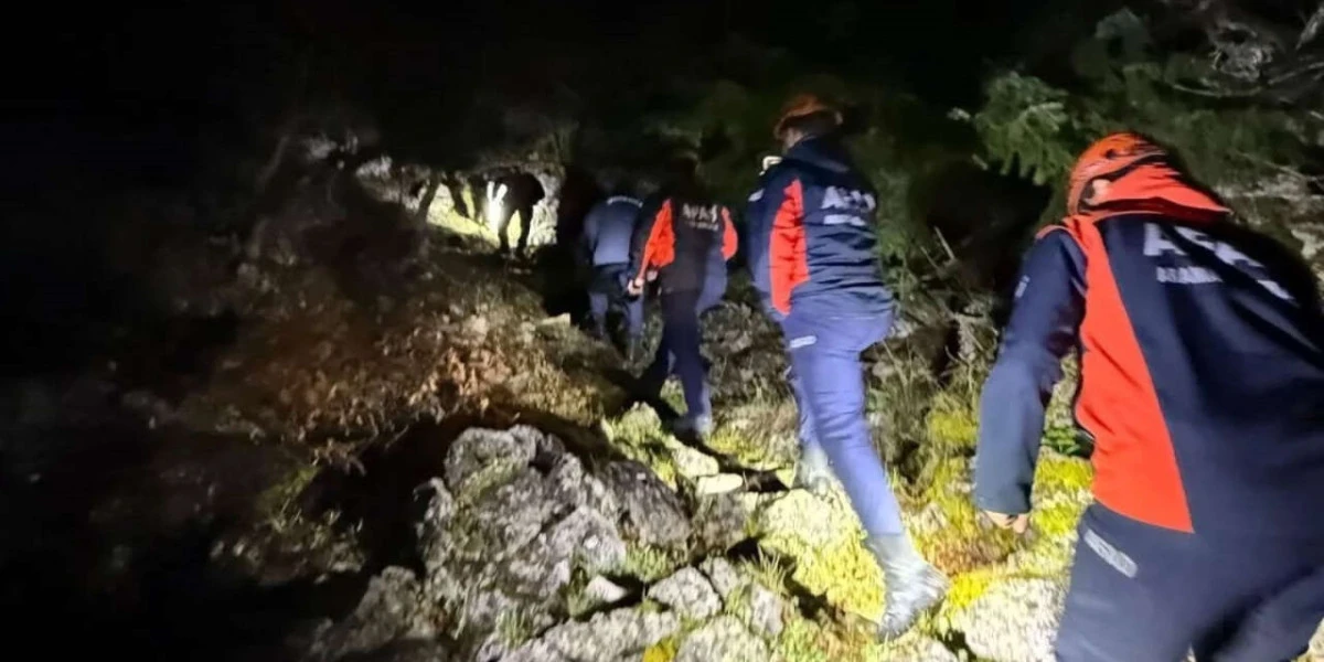Mantar ararken kaybolan kişiyi jandarma ve AFAD ekipleri kurtardı
