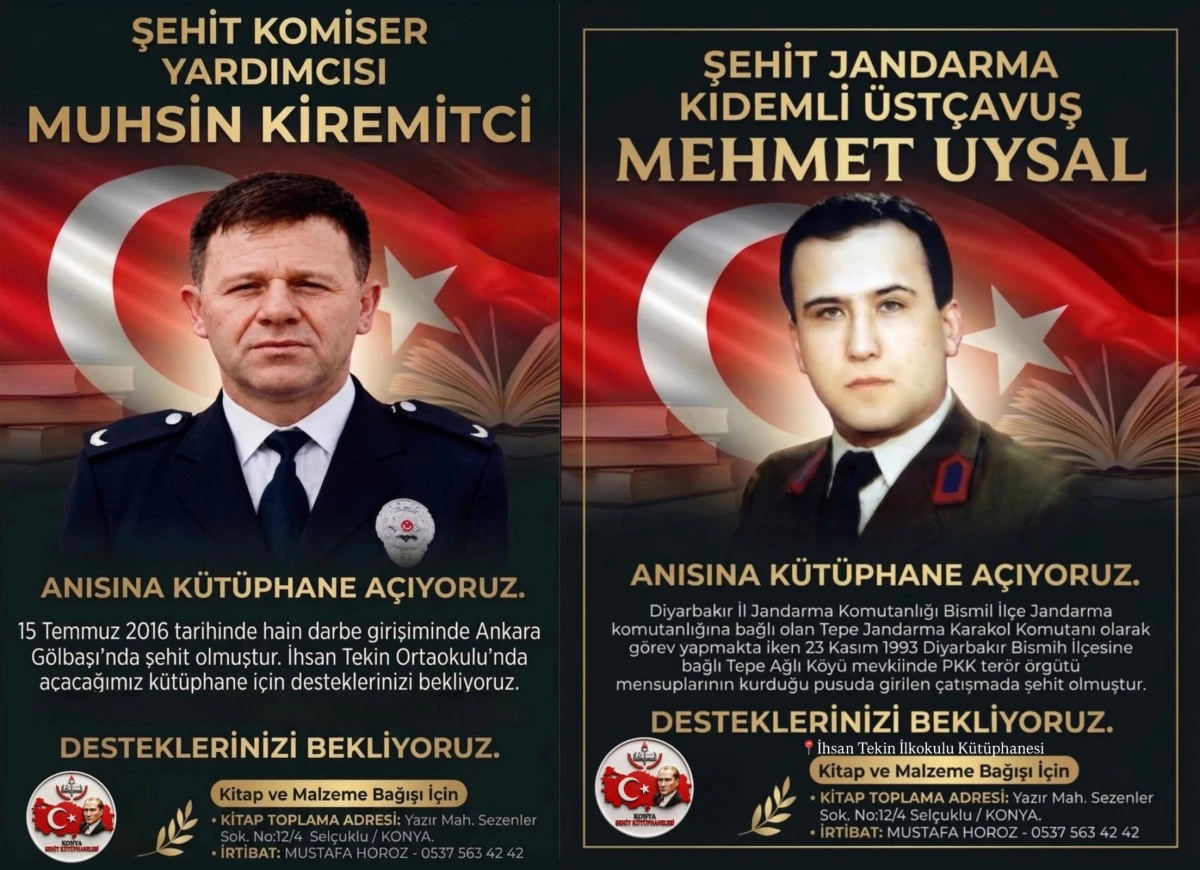 ŞEHİTLERİMİZİN ANISINA "BİR KİTAP DA SEN KOY" Kampanyası... 