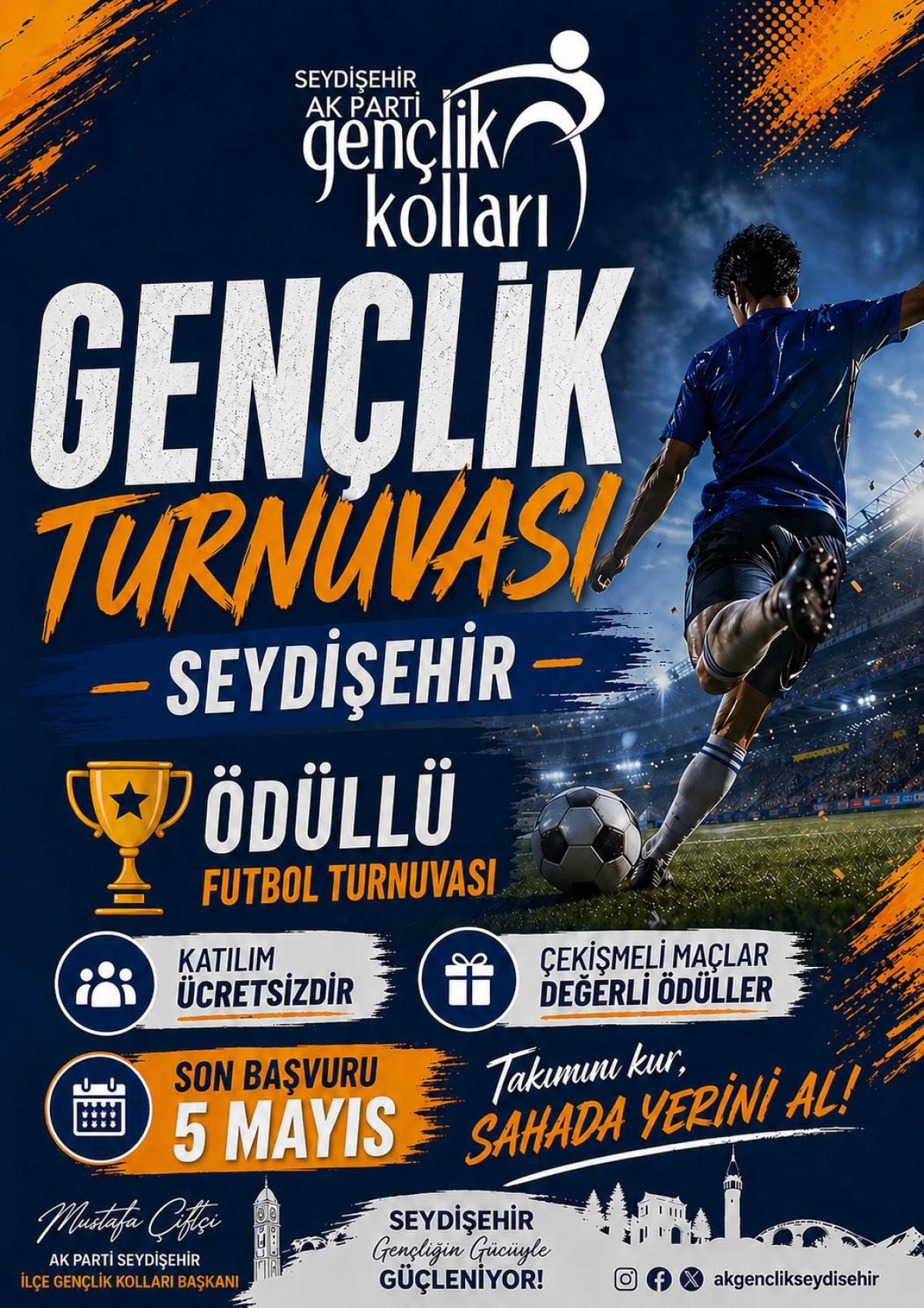 SEYDİŞEHİR AK GEN&Ccedil;LİK&rsquo;TEN FUTBOL TURNUVASI DAVETİ