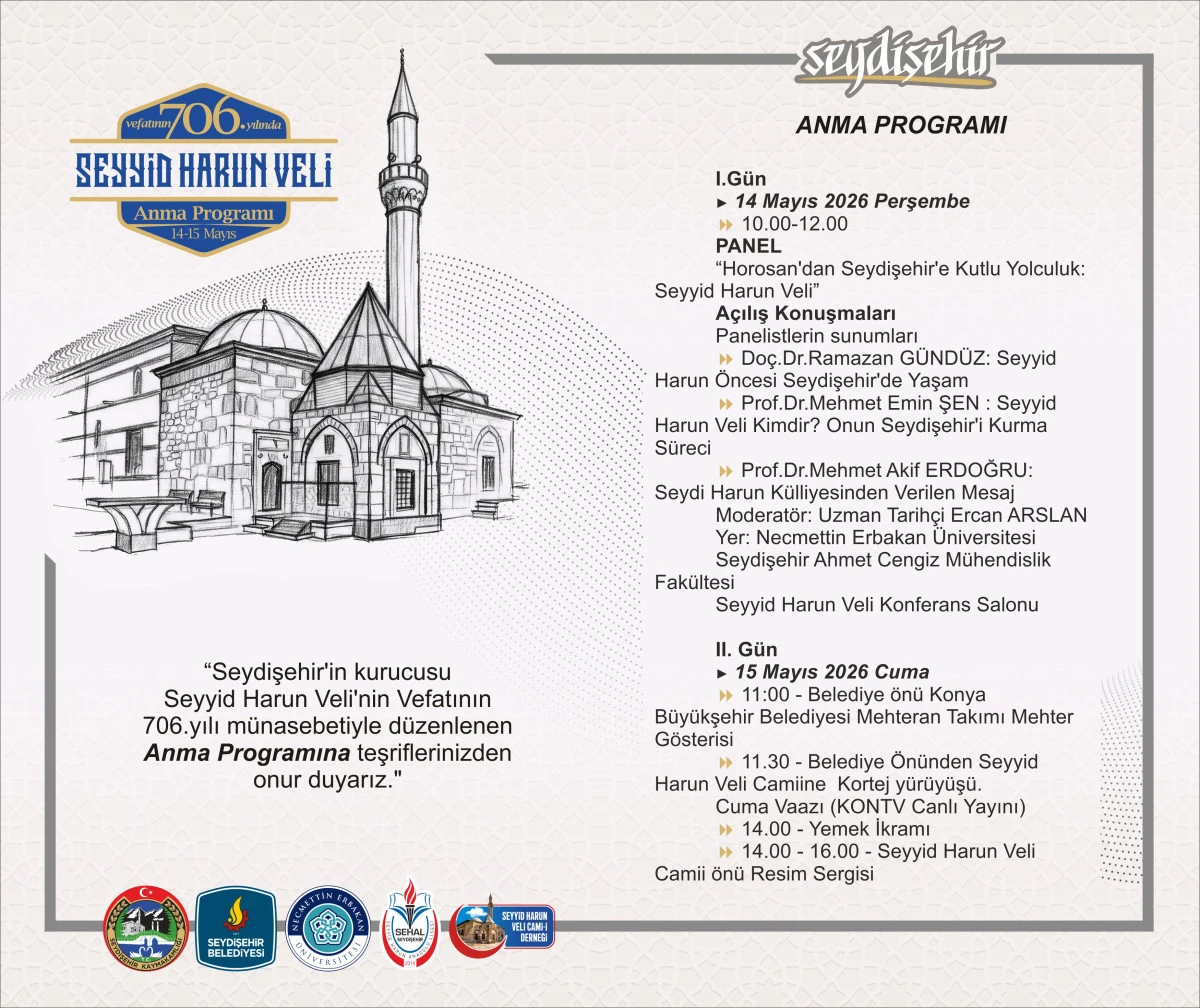 SEYYİD HARUN VELİ ANMA ETKİNLİKLERİ BAŞLIYOR